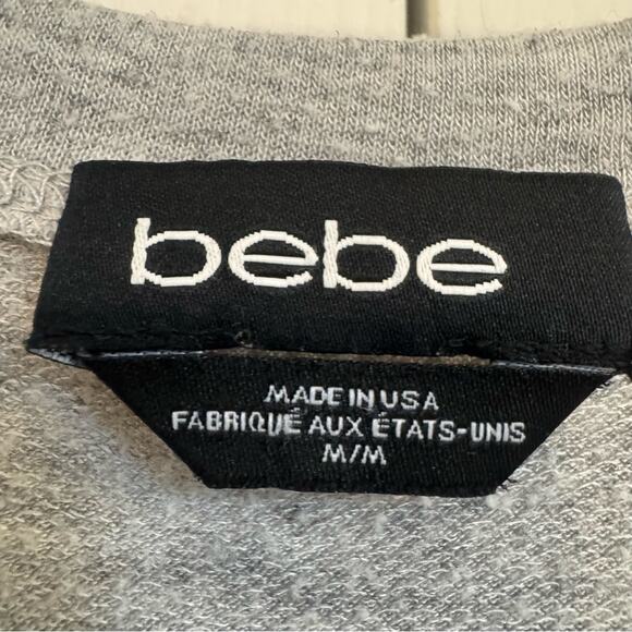 Y2K Bebe Women’s Short Sleeve Crystal Logo T Shirt Size M Soft Comfy Relaxed Fit - Picture 4 of 6